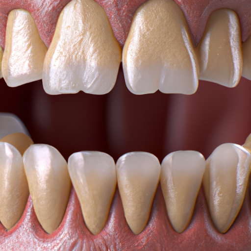 תמונת תקריב של שיניים של אדם עם חלל גדול